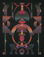 RRU(C)-6, 16 x 12, 2013, ink on japanese fiber - relief print, chine collé, cotton fiber